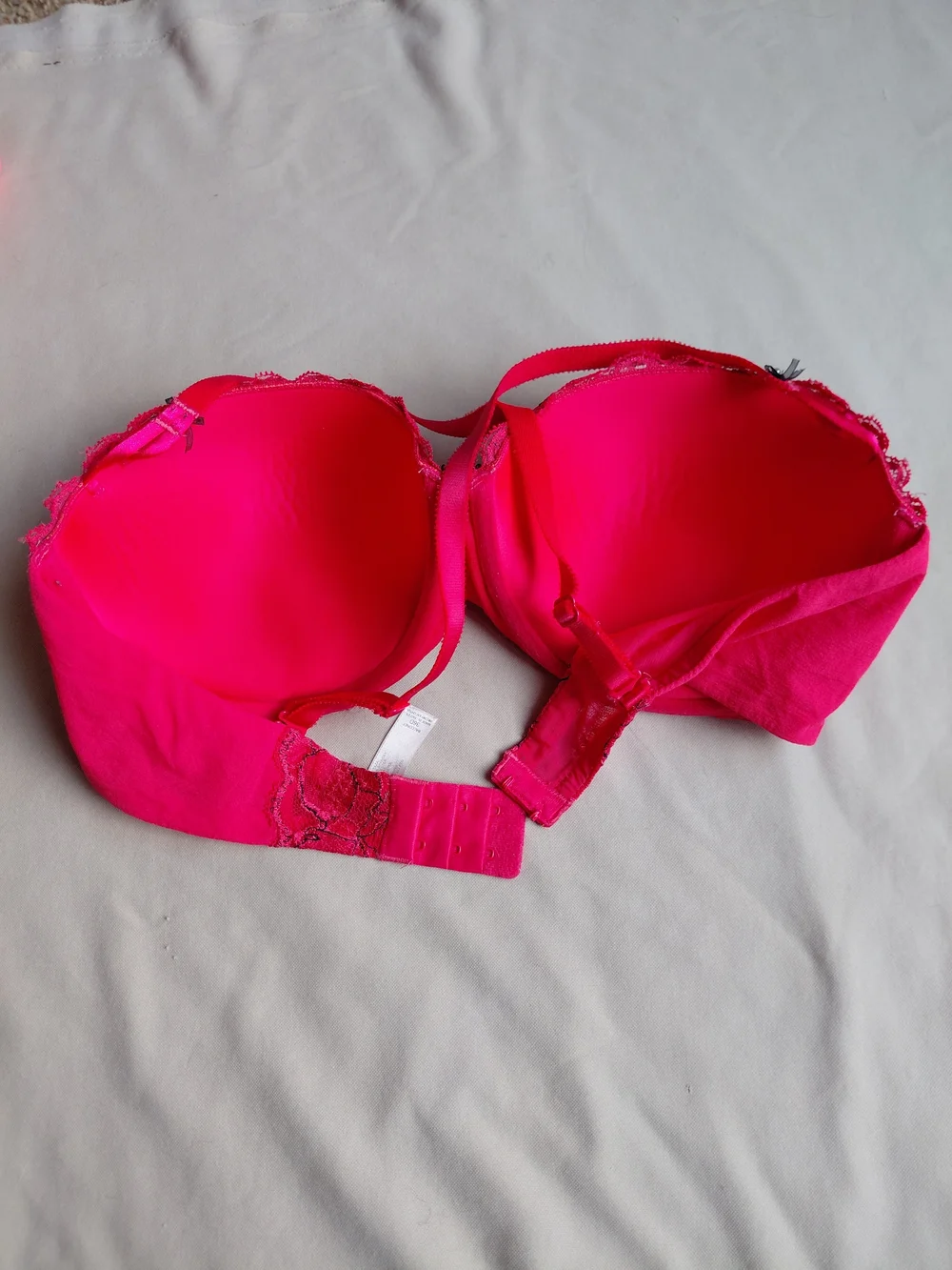 Victoria's Secret Hot Pink Lace Balconette Underwire Bra 36D - Picture 10 of 10